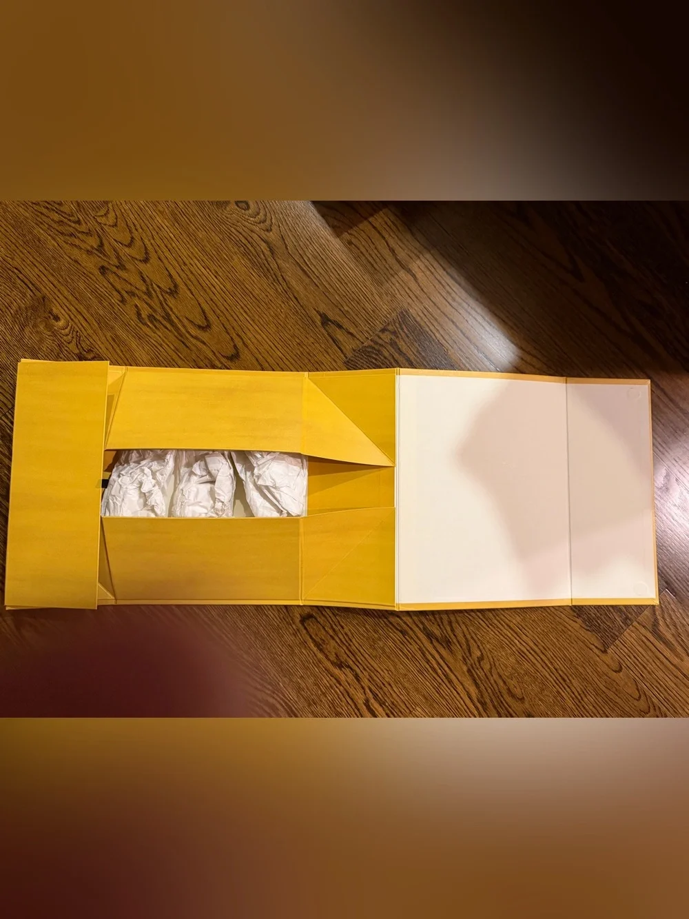 Fendi Yellow Fold-Out Storage Box with Compartments